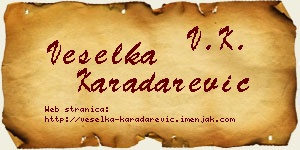 Veselka Karadarević vizit kartica
